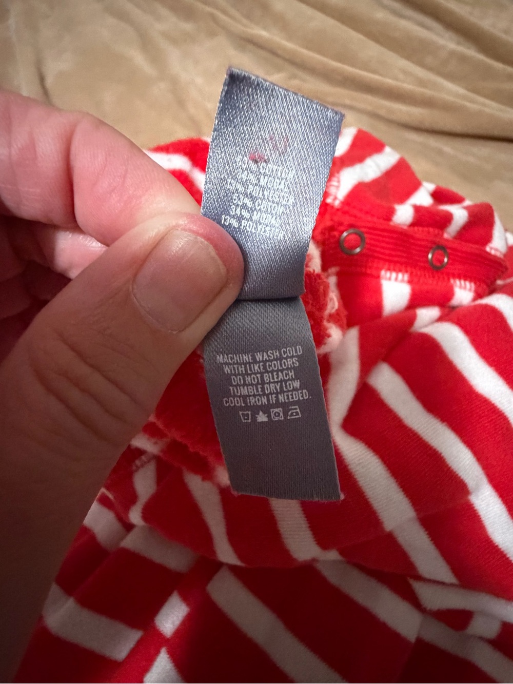 American Eagle Aerie Outfitters Red & White Striped Thermal Onesie Romper Medium - Picture 6 of 7